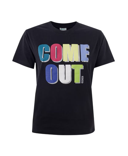 Kenzo Multicolor Come Out Print Cotton T-Shirt
