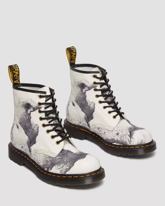 1460 Tate Decalcomania Backhand Leather Lace Up Boots