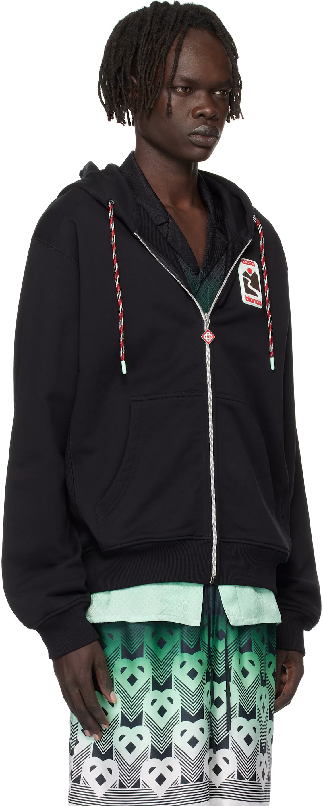 Black Sunset Valley Zip Hoodie