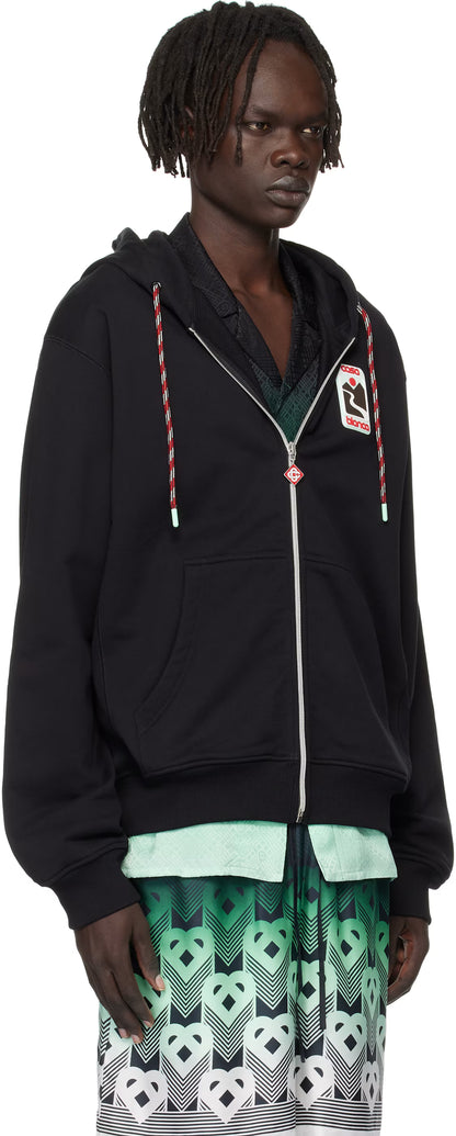 Black Sunset Valley Zip Hoodie