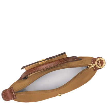 Longchamp Le Pliage Fawn Pouch With Handle Chestnut