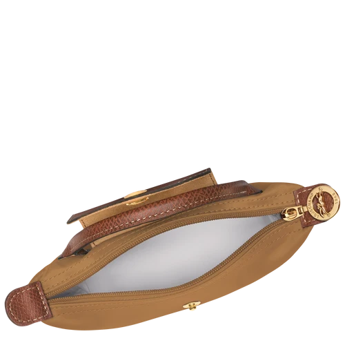Longchamp Le Pliage Fawn Pouch With Handle Chestnut