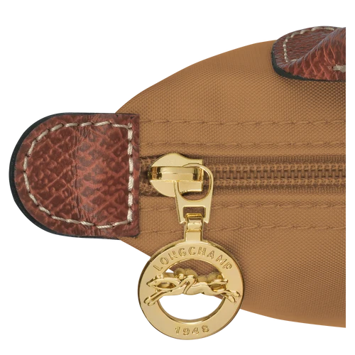 Longchamp Le Pliage Fawn Pouch With Handle Chestnut