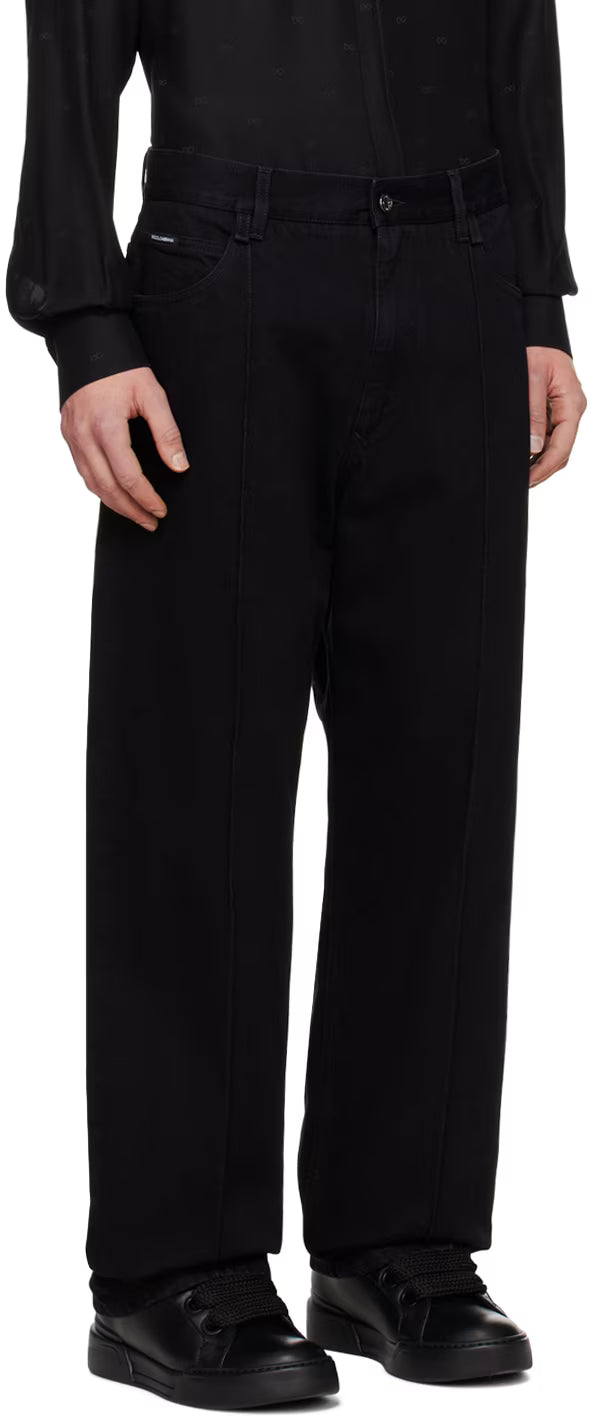 Dolce&Gabbana Black Pinched Seam Jeans