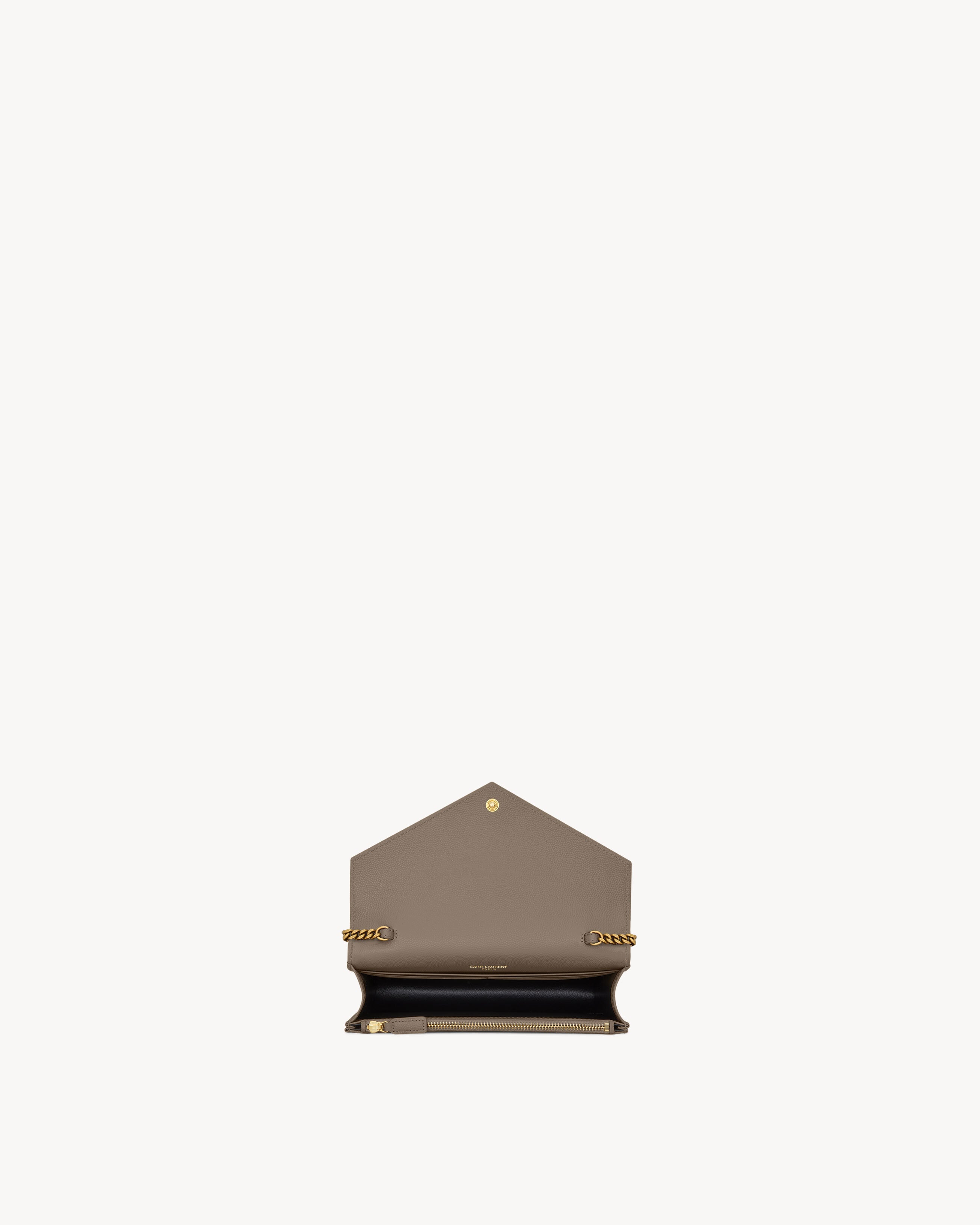 CASSANDRE Envelope Chain Wallet in Grain De Poudre leather