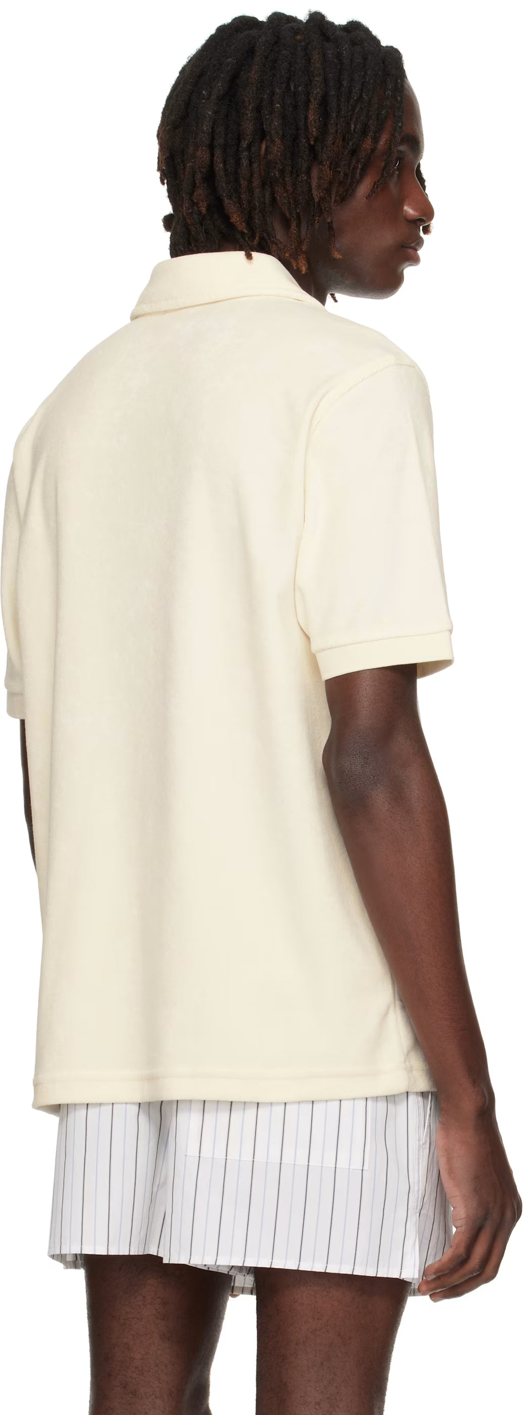 Off-White Open Collar Towelling Polo