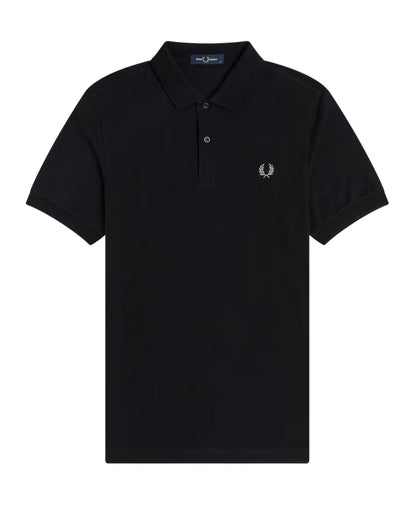 Fred Perry Plain Polo - Black | Chrome