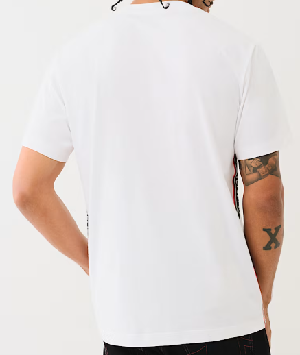 TRUE RELIGION CONTRAST TAPING TEE