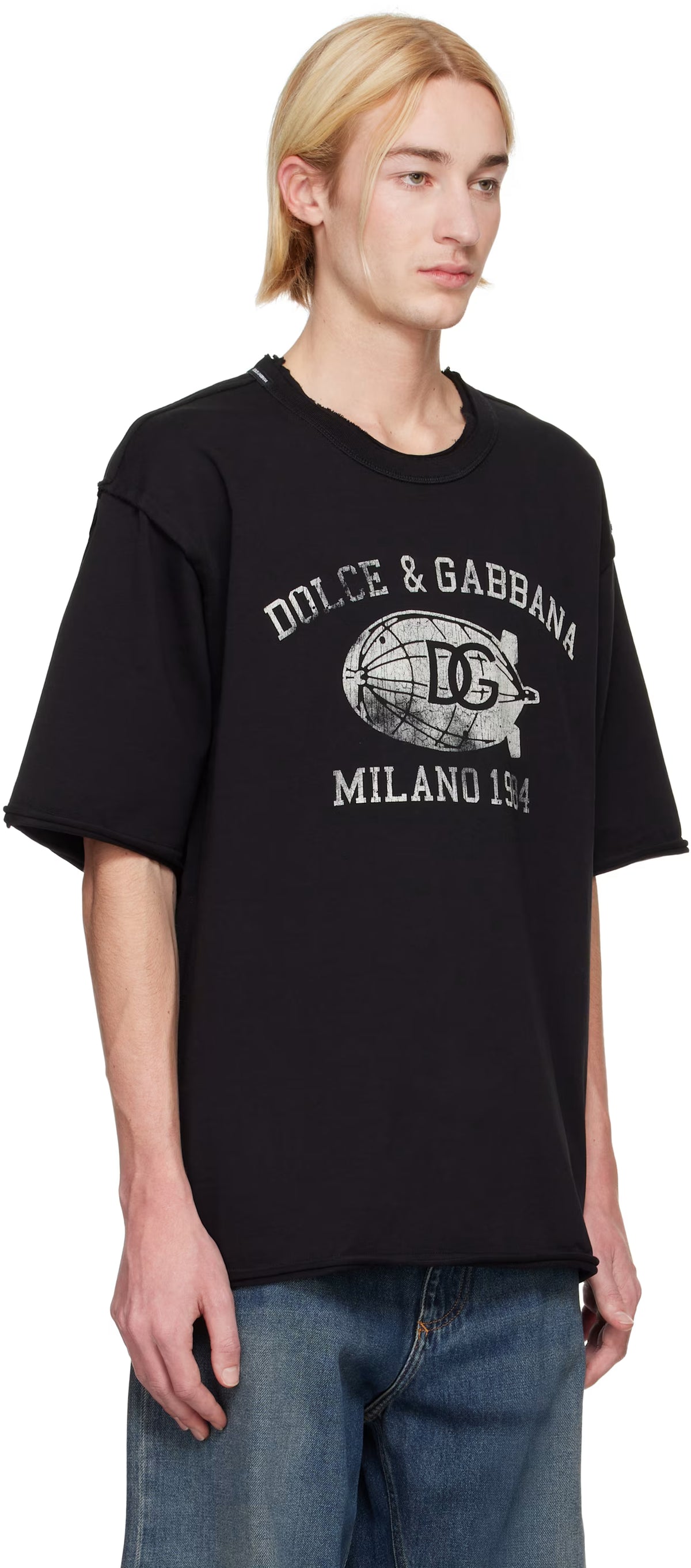 Dolce&Gabbana Black Cotton T-shirt