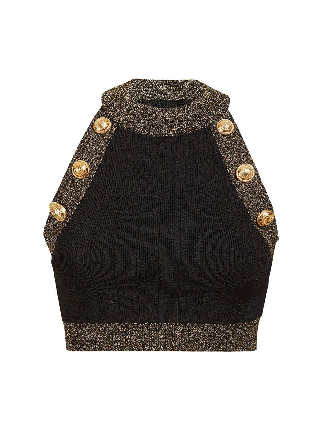 Balmain Balmain Sleeveless viscose knit crop top - Size: XS T-Shirts | Shop From The Mirage