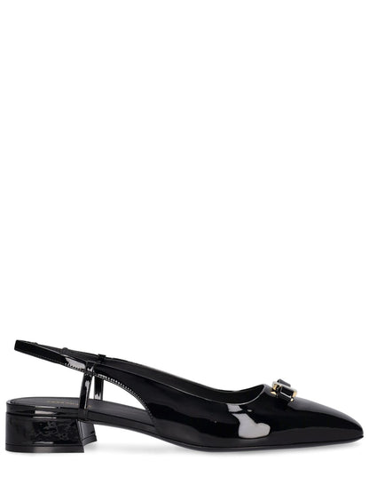 Ferragamo Ferragamo Marlina patent leather slingback pumps - Size: UK 3 Sandals | Shop From The Mirage