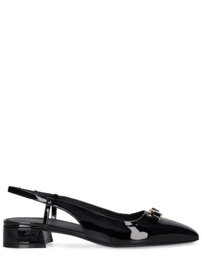 Ferragamo Marlina patent leather slingback pumps