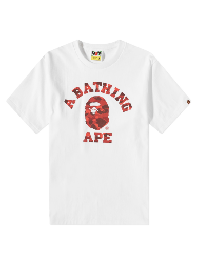 Bape - Color Camo College Tee White /Red (SS23)