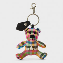Viv Teddy Bear Metal Keyring