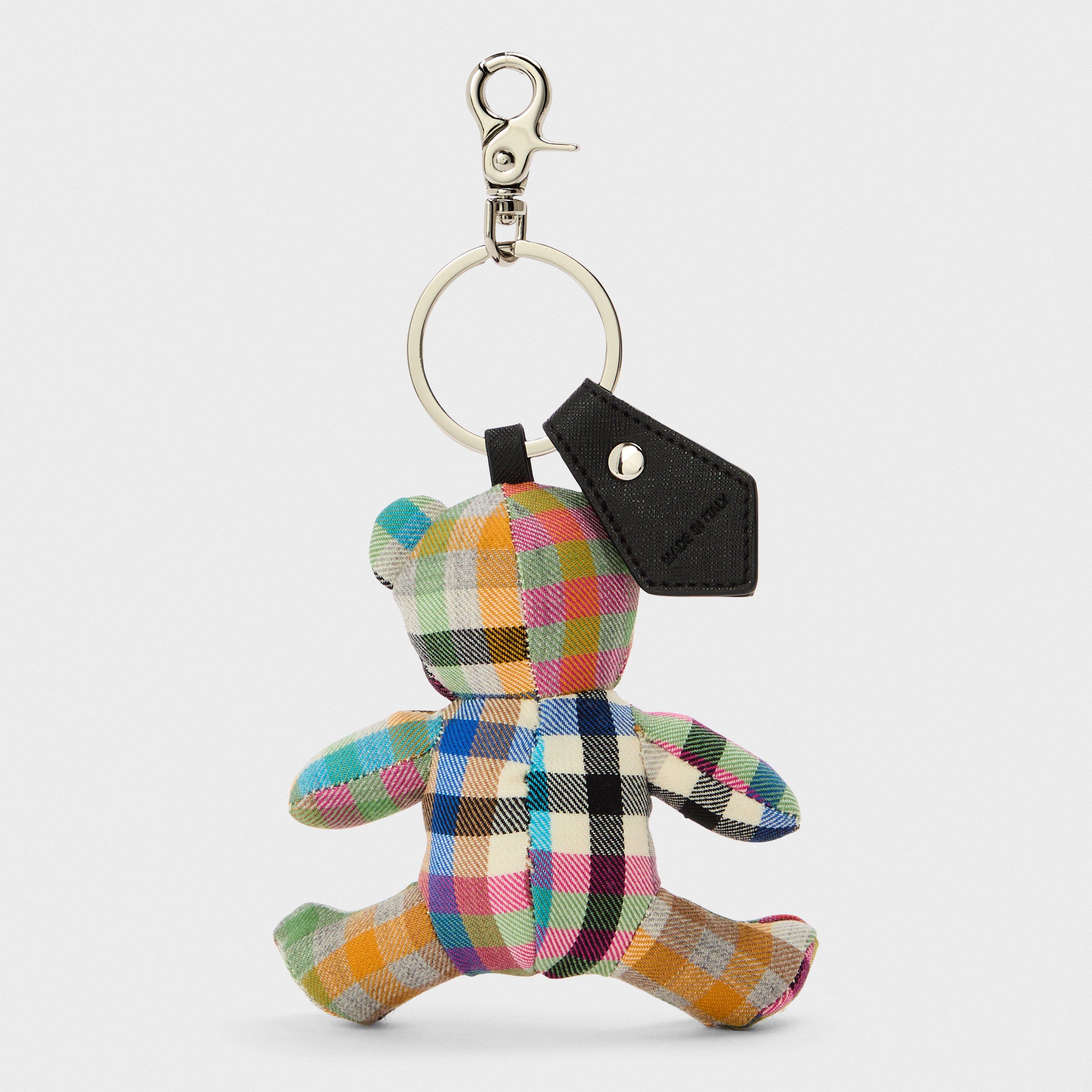 Viv Teddy Bear Metal Keyring