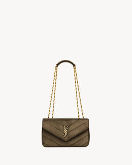 Saint Lauren LOULOU small in MATELASSÉ suede