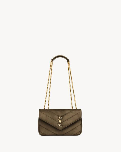 Saint Lauren LOULOU small in MATELASSÉ suede