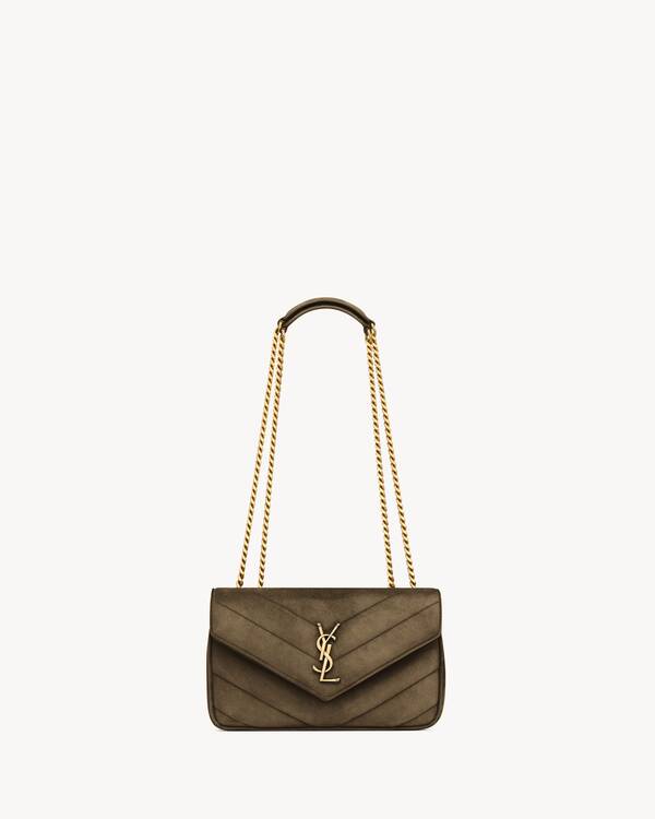 Saint Lauren LOULOU small in MATELASSÉ suede