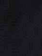 Fendi Black Oversize Shirt with Short Wide Sleeves and All-Over FF Embroidery in Linen Blend Man