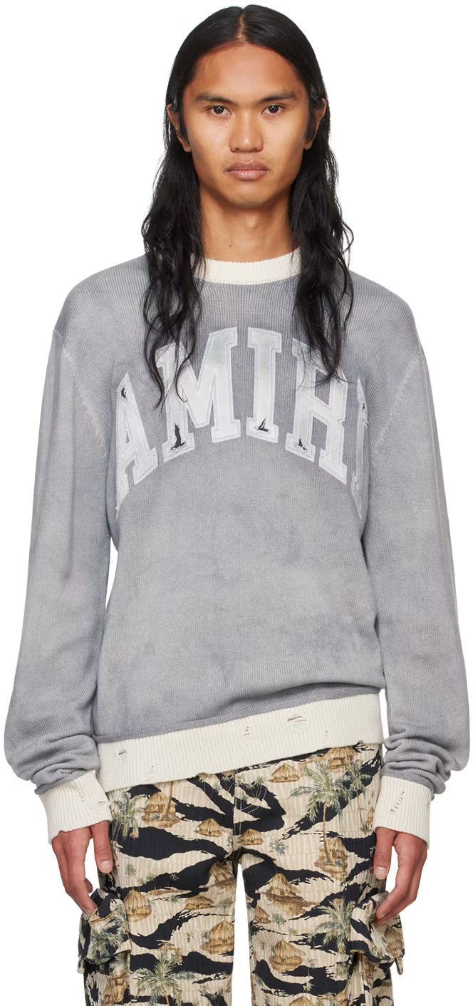 Gray 'Amiri' Vintage Cashmere Sweater