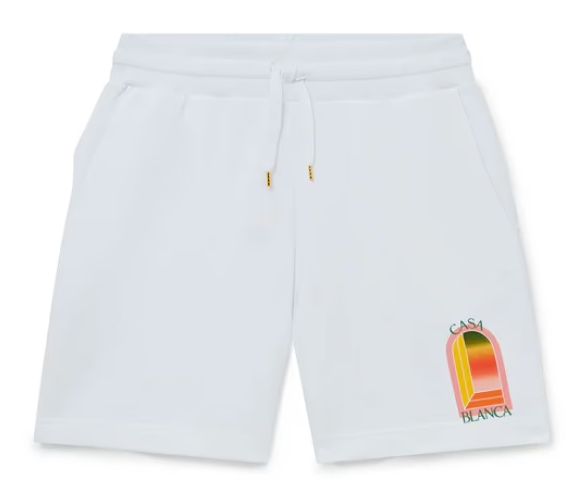 Casablanca Gradient Arch White Shorts