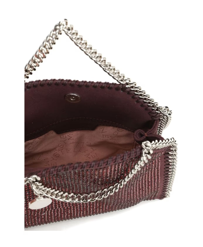 Bordeaux Rhinestone Chain Shoulder Bag