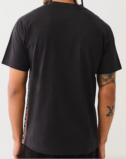 TRUE RELIGION CONTRAST TAPING TEE