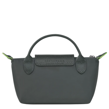 Longchamp Le Pliage Graphite Pouch With Handle Chestnut