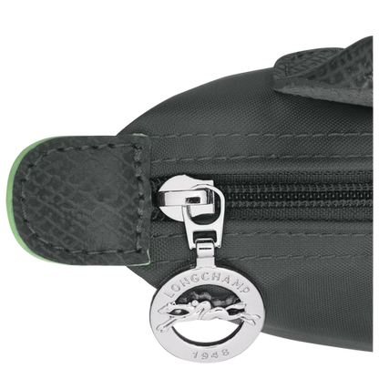 Longchamp Le Pliage Graphite Pouch With Handle Chestnut