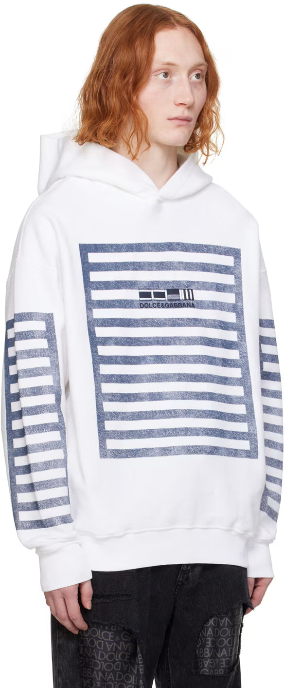 Dolce&Gabbana Off-White Printed Hoodie
