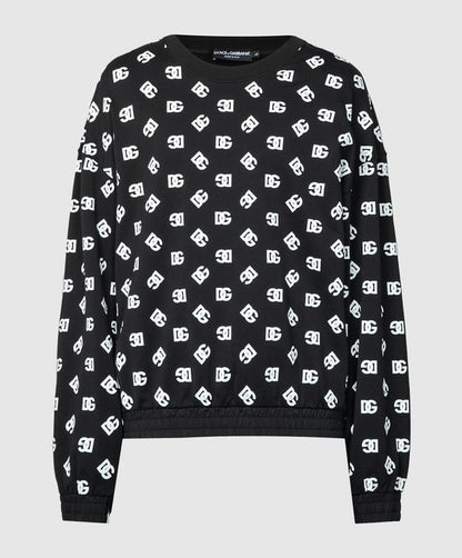 Dolce&Gabbana Black sweatshirt with monogram logo