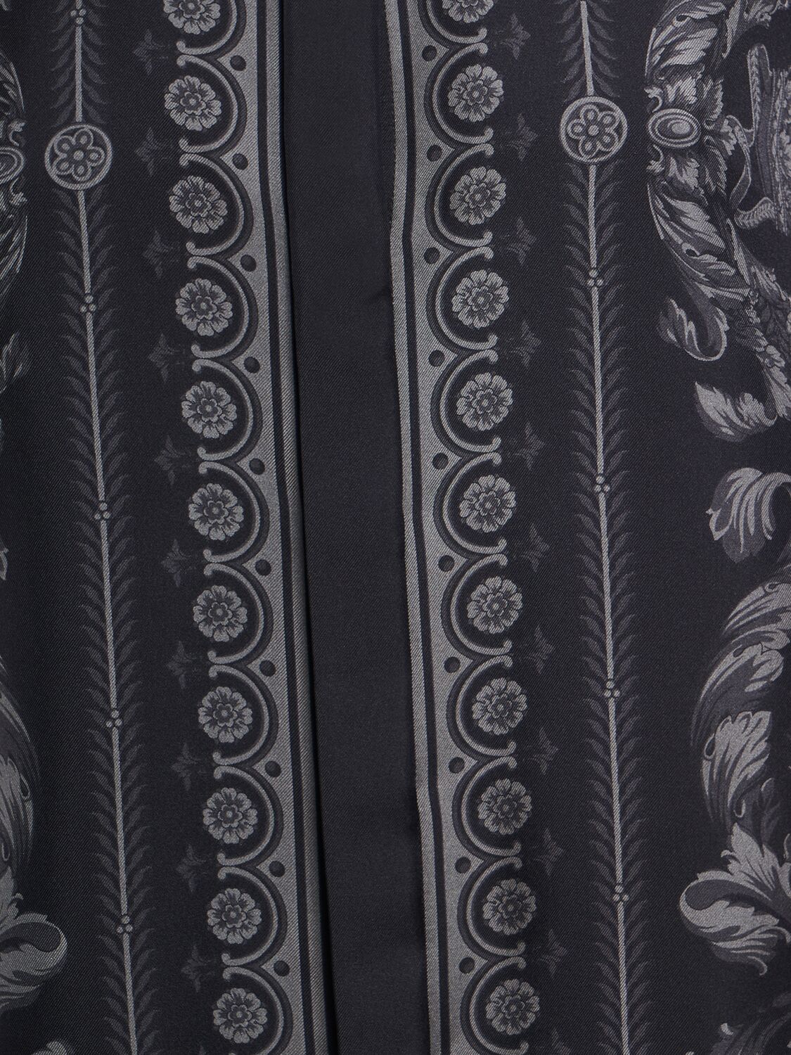 Versace Barocco print silk twill formal shirt