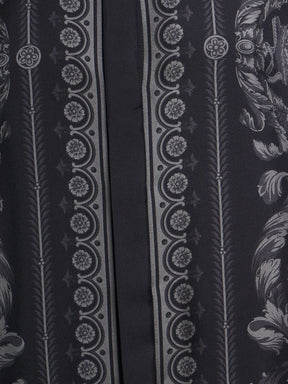 Versace Barocco print silk twill formal shirt