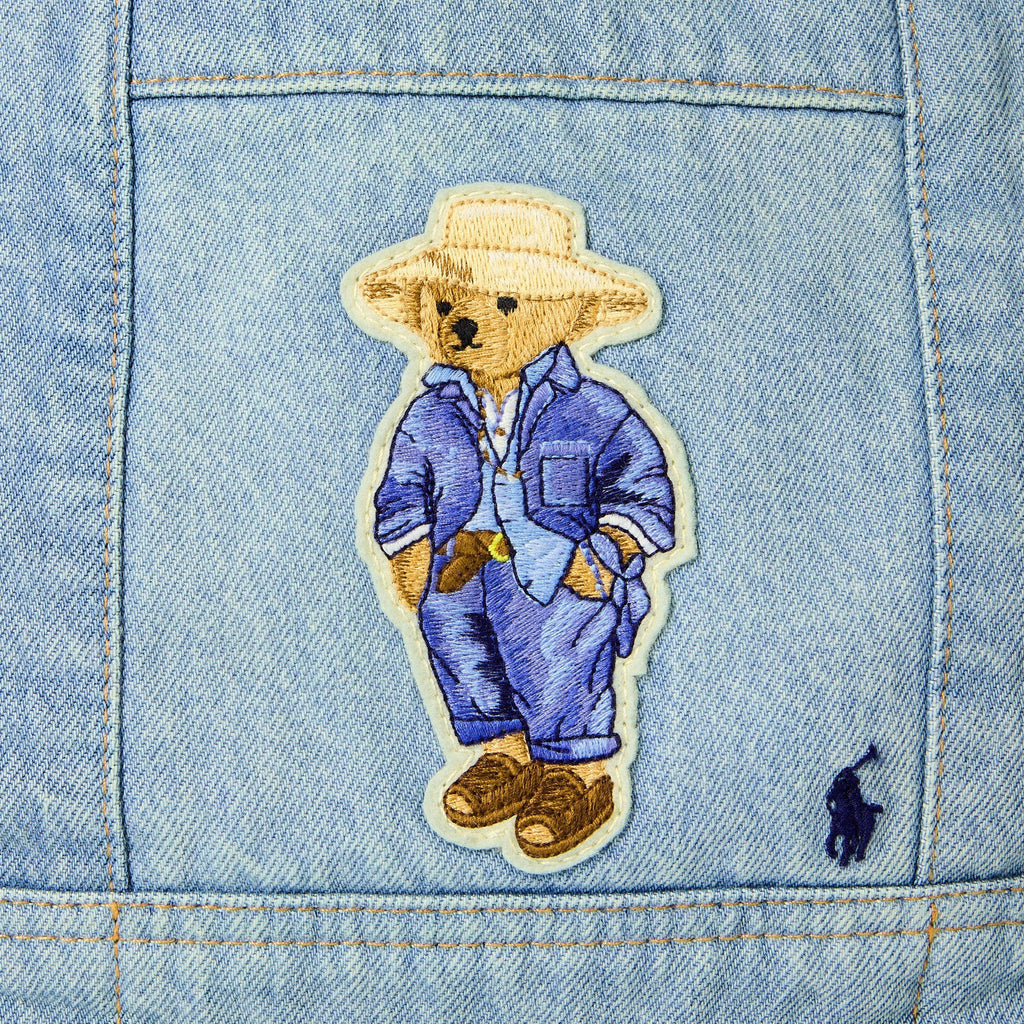 Polo Bear Denim Medium Tote Bag