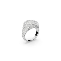 Sublima Cocktail Ring, White, Rhodium Plated