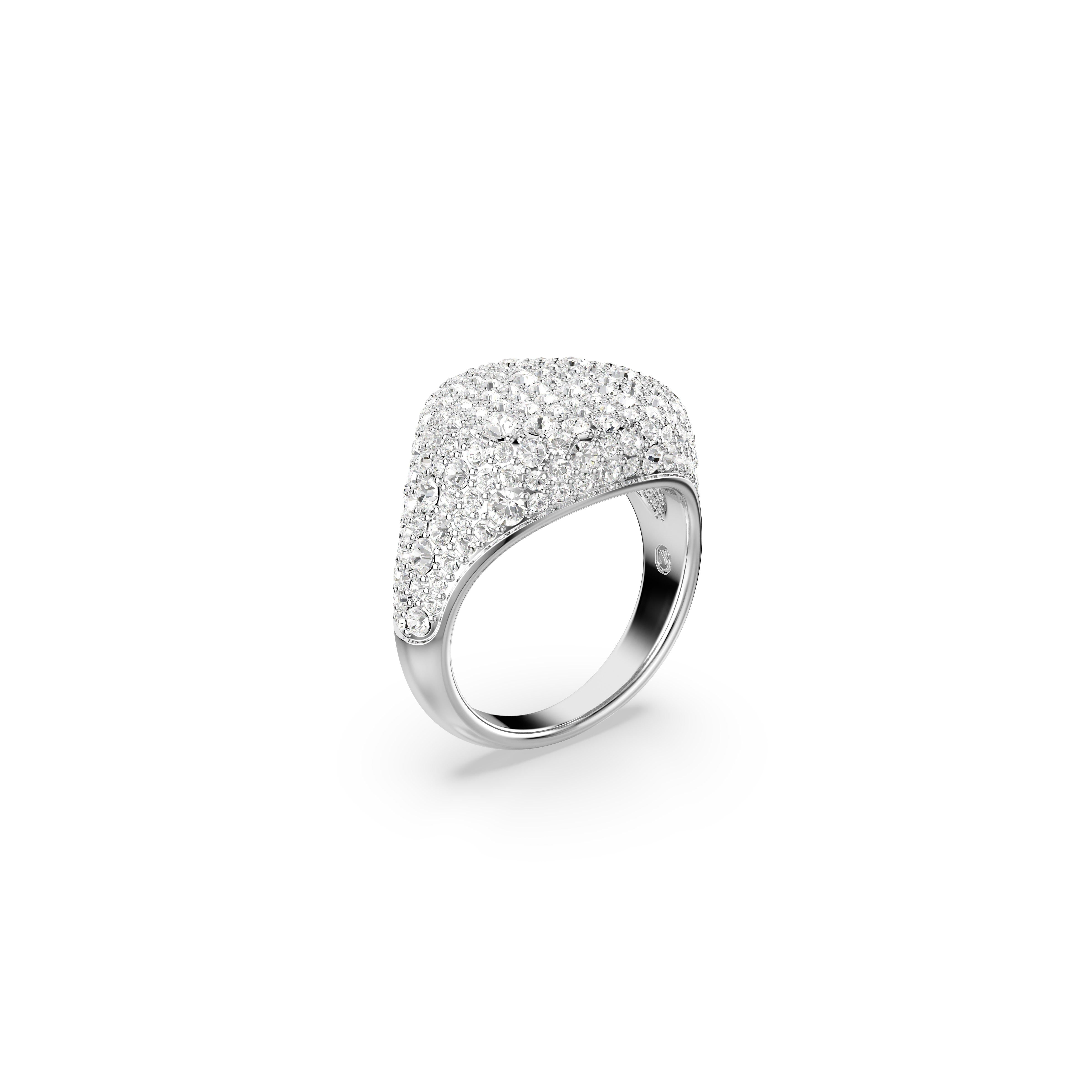 Sublima Cocktail Ring, White, Rhodium Plated