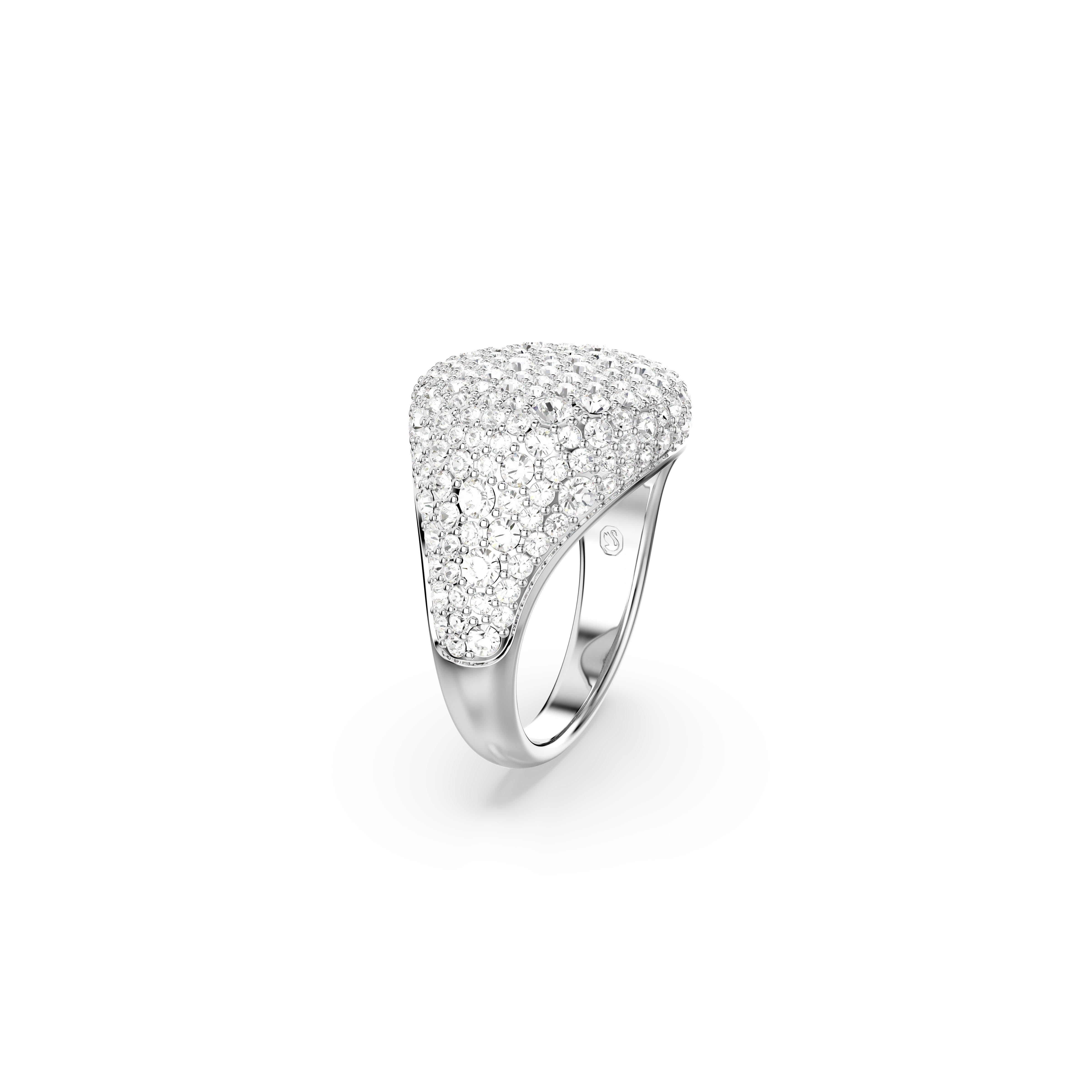 Sublima Cocktail Ring, White, Rhodium Plated