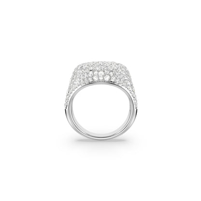 Sublima Cocktail Ring, White, Rhodium Plated