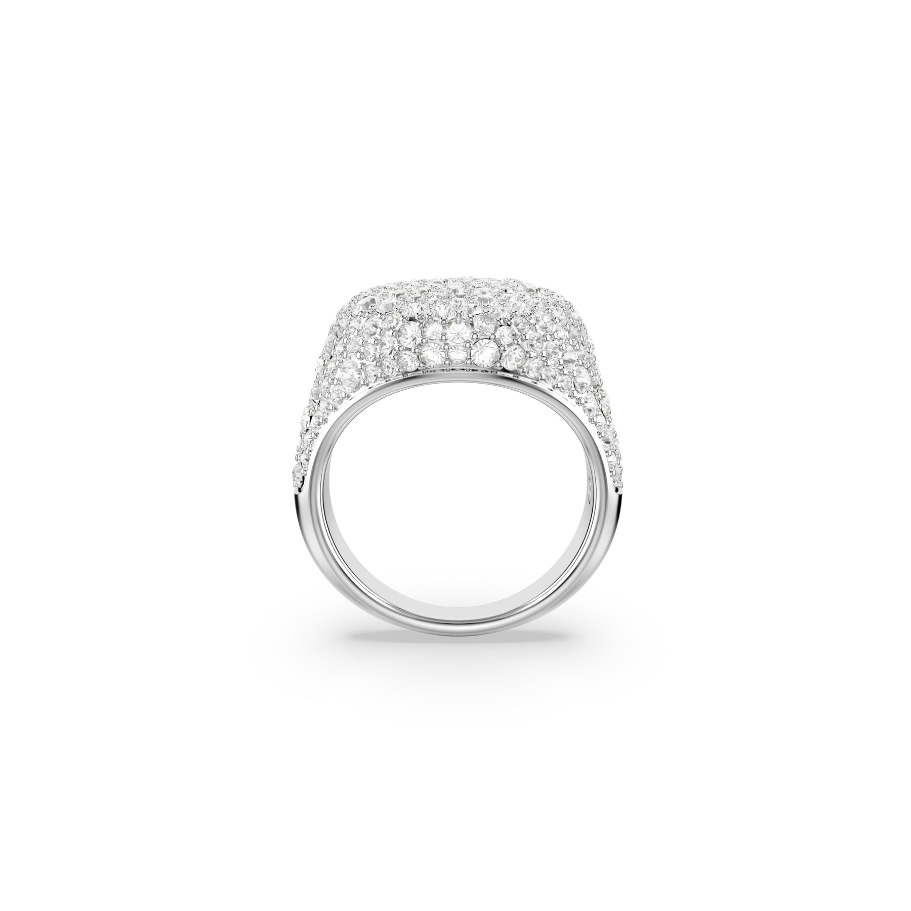 Sublima Cocktail Ring, White, Rhodium Plated