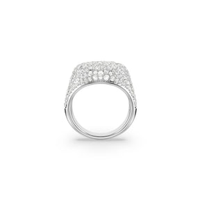 Sublima Cocktail Ring, White, Rhodium Plated
