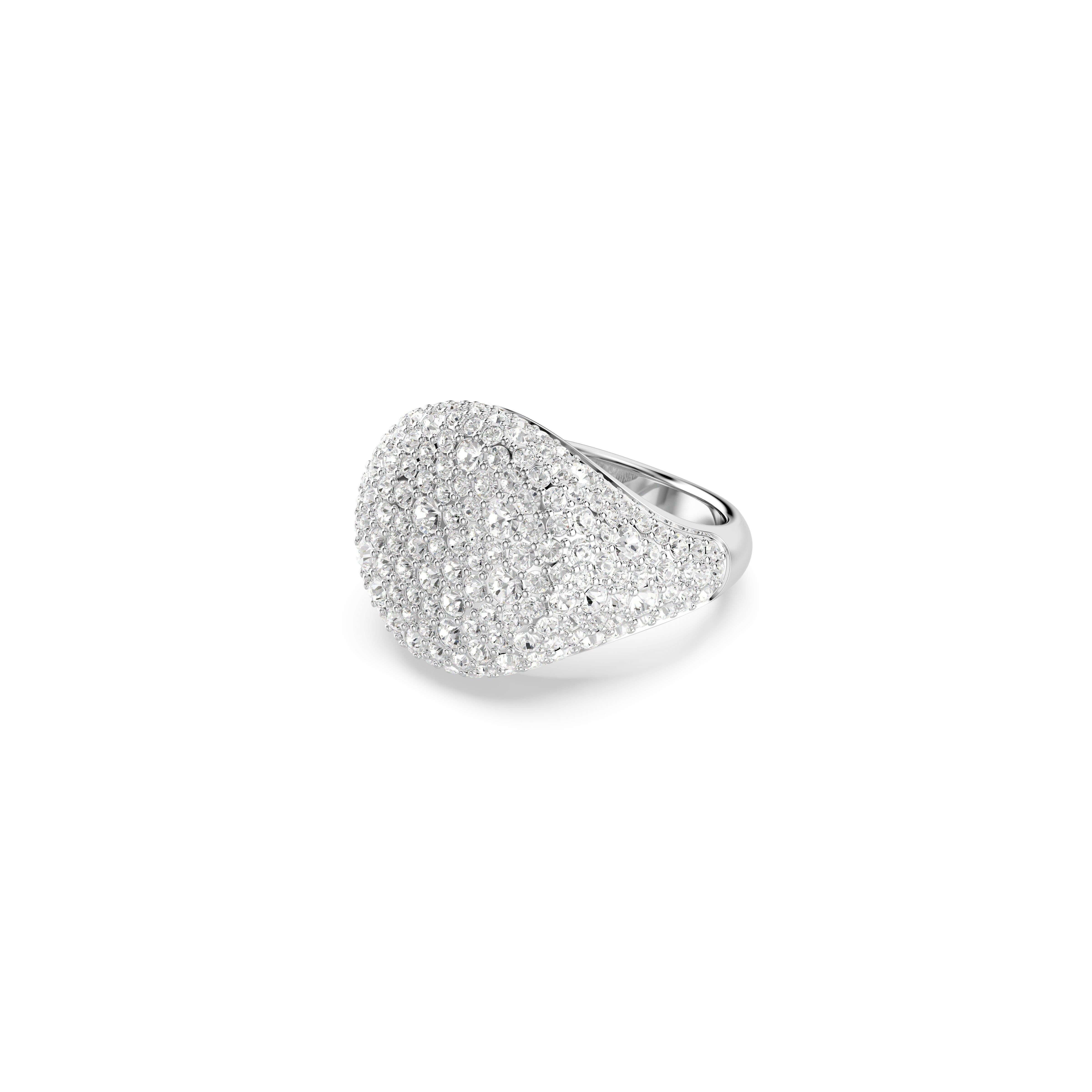 Sublima Cocktail Ring, White, Rhodium Plated