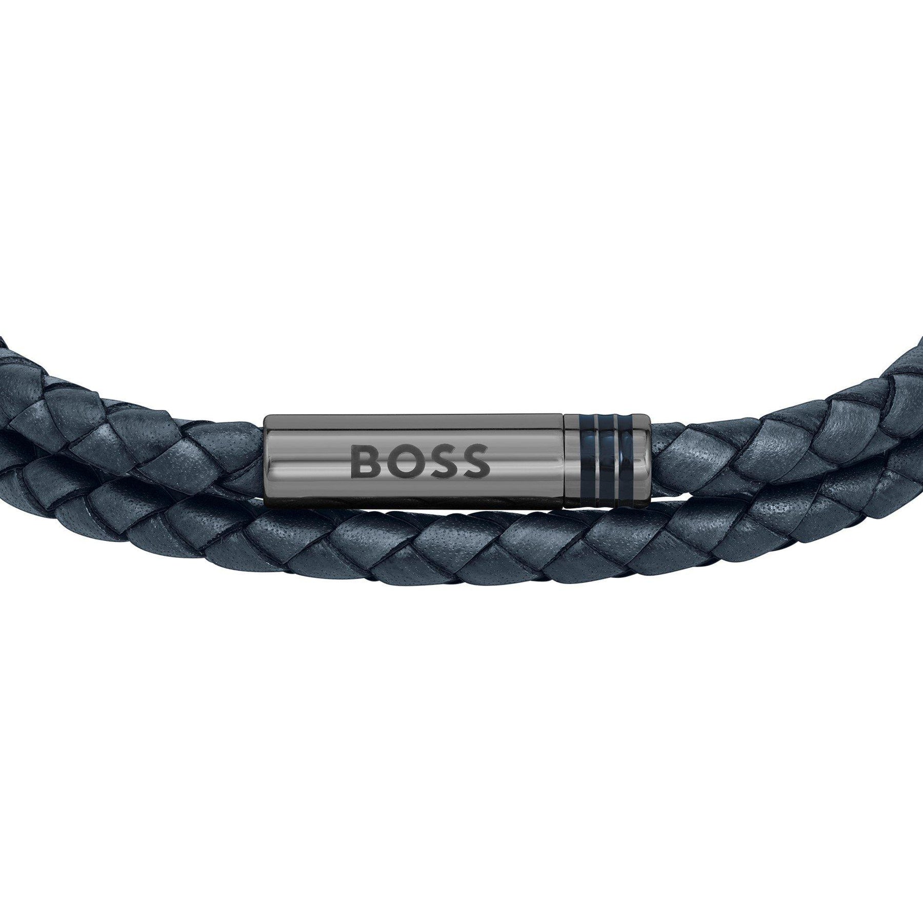 Men's Ares Double Wrap Leather Bracelet