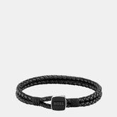 Men's Seal Braided Leather Bracelet