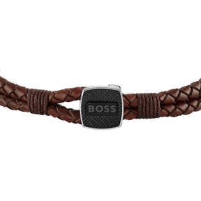 Men's Seal Braided Leather Bracelet