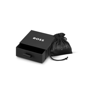 Gents BOSS Seal Braided Leather Bracelet
