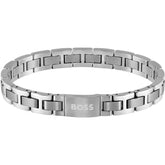 Men's Metal Link Bracelet with Magnetic Closure