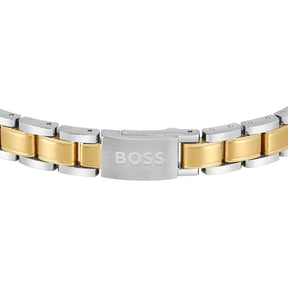 Men's Metal Link Bracelet with Magnetic Closure