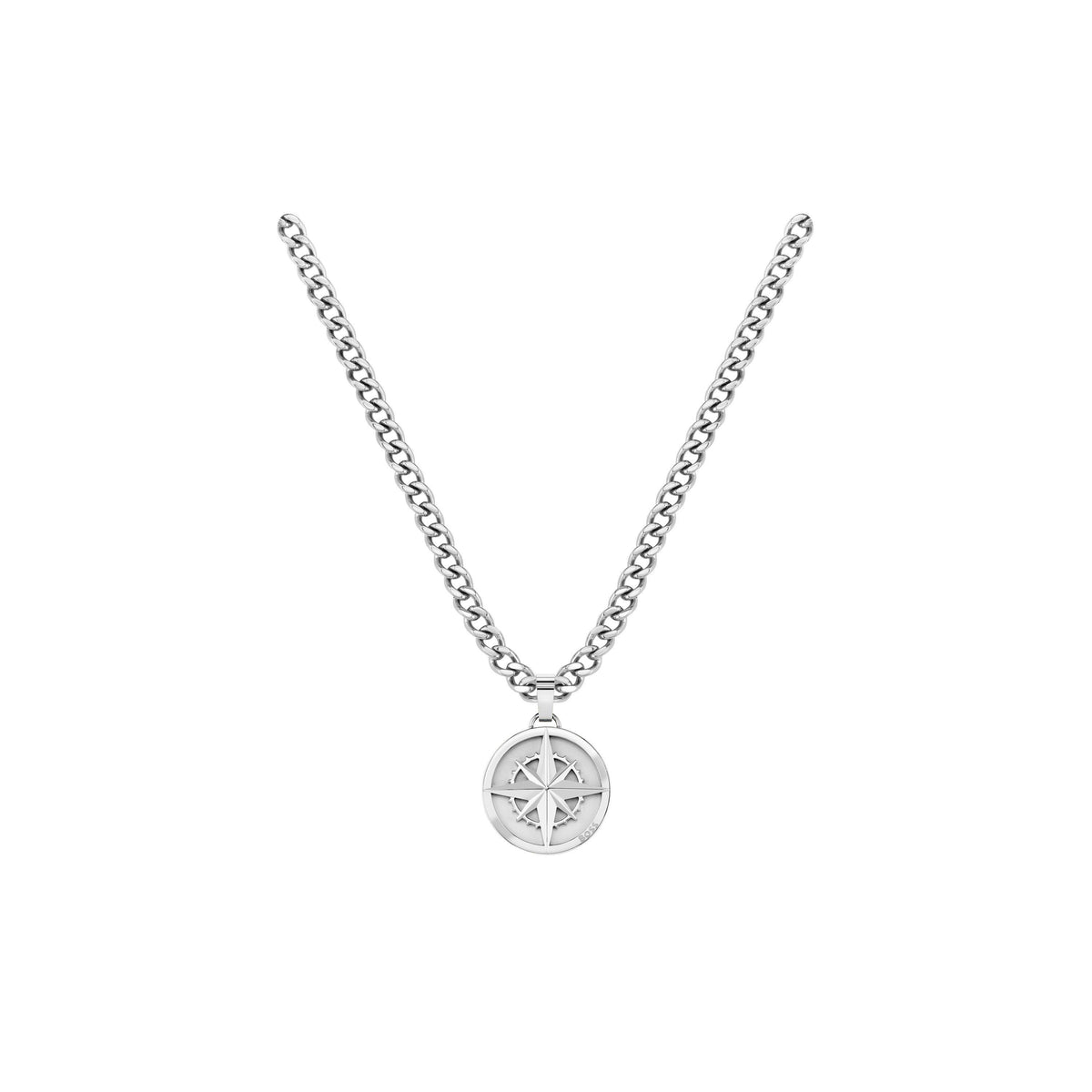 Gents BOSS North Stainless Steel Compass necklace
