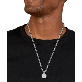 Gents BOSS North Stainless Steel Compass necklace