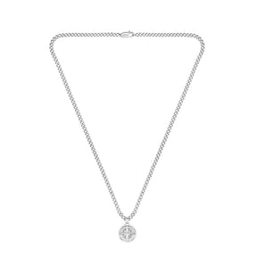 Gents BOSS North Stainless Steel Compass necklace